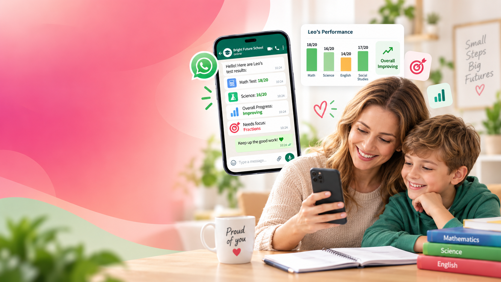 Test results and communication for parents and students